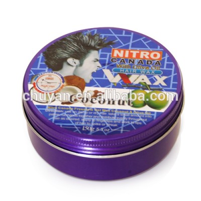 OEM/ODM 150g HOLD NITRO 7 color elastic styling hair wax for man